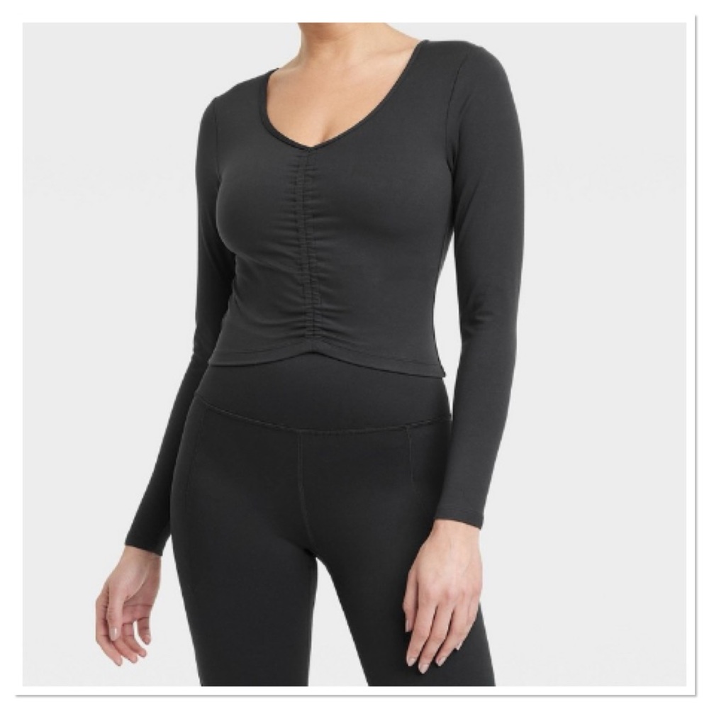Women’s Flex Shirred Cropped Long Sleeve Top All In Motion